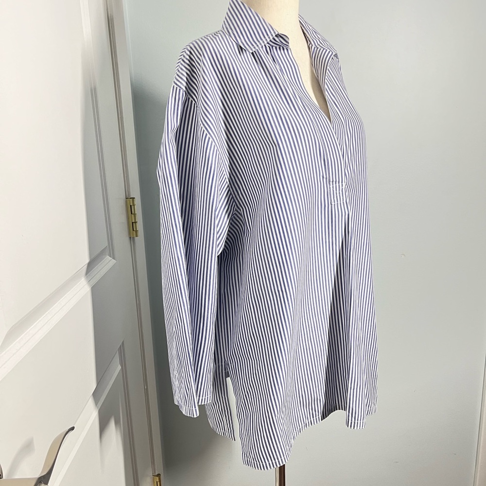 Organic By John Patrick Split Neck Oversized Popl… - image 4